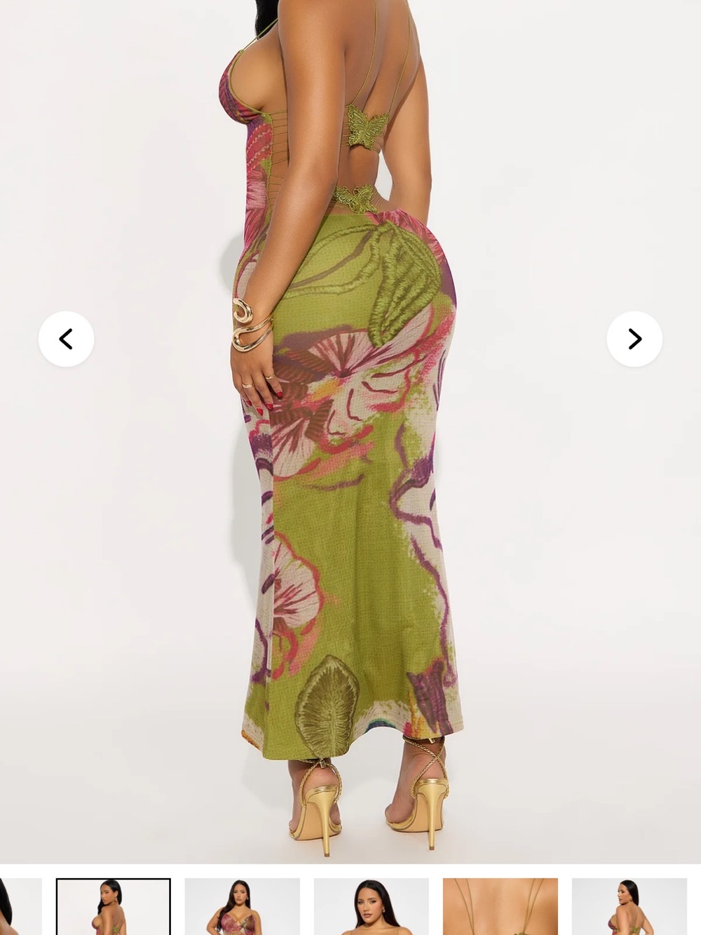 Fashion Nova mariposa printed mesh dress - Picture 3 of 4